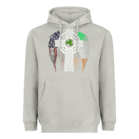 Moon Dust irish american usa flag celtic cross st patrick's day premium t shirt Heavyweight Hoodie - linhVisuals