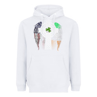 White irish american usa flag celtic cross st patrick's day premium t shirt Heavyweight Hoodie - linhVisuals