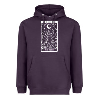 Plum mothman   the moon Heavyweight Hoodie - linhVisuals