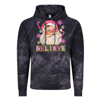 Cloud Black Pink Believe Santa Christmas Vintage Hoodie - FaDigitalArtStudio