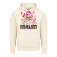 Vintage Artic Pink Believe Santa Christmas Vintage Hoodie - FaDigitalArtStudio