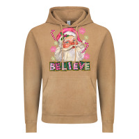 Vintage Camel Pink Believe Santa Christmas Vintage Hoodie - FaDigitalArtStudio