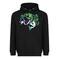 Black gwinnett stripers Heavyweight Hoodie - linhVisuals
