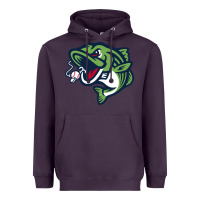 Plum gwinnett stripers Heavyweight Hoodie - linhVisuals