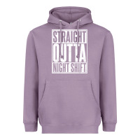 Lavender straight outta night shift Heavyweight Hoodie - linhVisuals