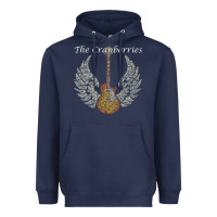 Navy Cranberries Dolores O'Riordan Heavyweight Hoodie - linhVisuals