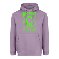 Lavender bigfoot believer t  shirt bigfoot doesnt believe in you either t  shir Heavyweight Hoodie - linhVisuals