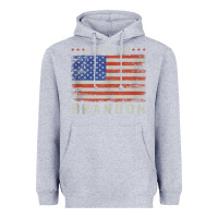 Heather Grey let’s go brandon funny vintage american flag tank top Heavyweight Hoodie - linhVisuals