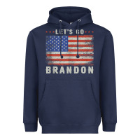 Navy let’s go brandon funny vintage american flag tank top Heavyweight Hoodie - linhVisuals