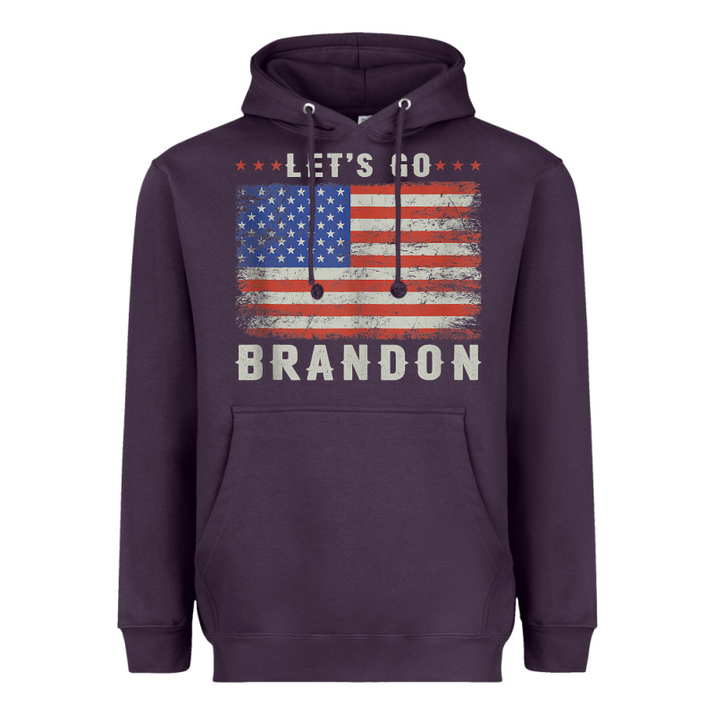 Let’s Go Brandon Funny Vintage American Flag Tank Top Heavyweight Hoodie by linhVisuals | Teevron