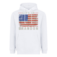 White let’s go brandon funny vintage american flag tank top Heavyweight Hoodie - linhVisuals
