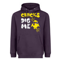 Plum chicks dig me Heavyweight Hoodie - linhVisuals