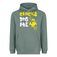 Sage chicks dig me Heavyweight Hoodie - linhVisuals