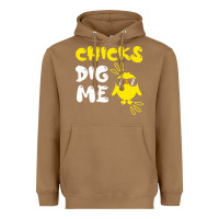 Toasted Coconut chicks dig me Heavyweight Hoodie - linhVisuals
