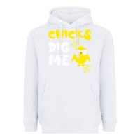 White chicks dig me Heavyweight Hoodie - linhVisuals