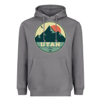 Storm utah retro mountain badge Heavyweight Hoodie - linhVisuals