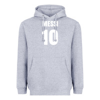 Heather Grey messi 10 Heavyweight Hoodie - linhVisuals