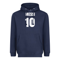 Navy messi 10 Heavyweight Hoodie - linhVisuals