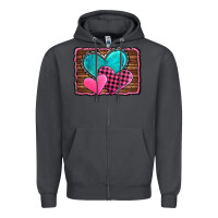 Smoke valentine's day hearts turquoise heart Zipper Hoodie - AdoDesignShop