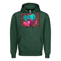 Sports Green valentine's day hearts turquoise heart Zipper Hoodie - AdoDesignShop