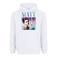 White matt healy homage Heavyweight Hoodie - linhVisuals