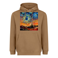 Toasted Coconut van gogh never saw gallifrey Heavyweight Hoodie - linhVisuals