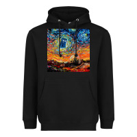 Black van gogh never saw gallifrey Heavyweight Hoodie - linhVisuals