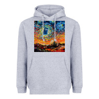Heather Grey van gogh never saw gallifrey Heavyweight Hoodie - linhVisuals