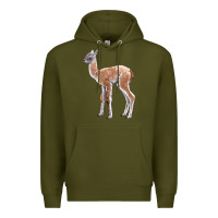 Army Green Guanaco Llama Baby Premium Hoodie - LillyAllenDesigns