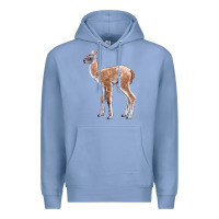 Colony Blue Guanaco Llama Baby Premium Hoodie - LillyAllenDesigns