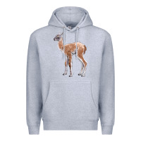 Heather Grey Guanaco Llama Baby Premium Hoodie - LillyAllenDesigns