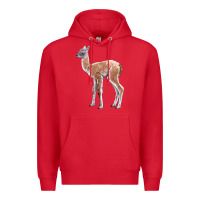 Red Guanaco Llama Baby Premium Hoodie - LillyAllenDesigns