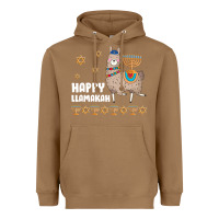 Toasted Coconut happy llamakah llama withorah jewish Heavyweight Hoodie - linhVisuals