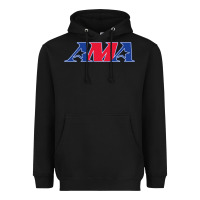 Black american motorcyclist association (AMA) Heavyweight Hoodie - linhVisuals