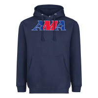 Navy american motorcyclist association (AMA) Heavyweight Hoodie - linhVisuals