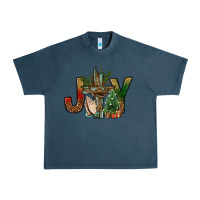 Midnight Navy joy christmas with cross bbs Urban Heavy Tee - BundleAndBundleShop
