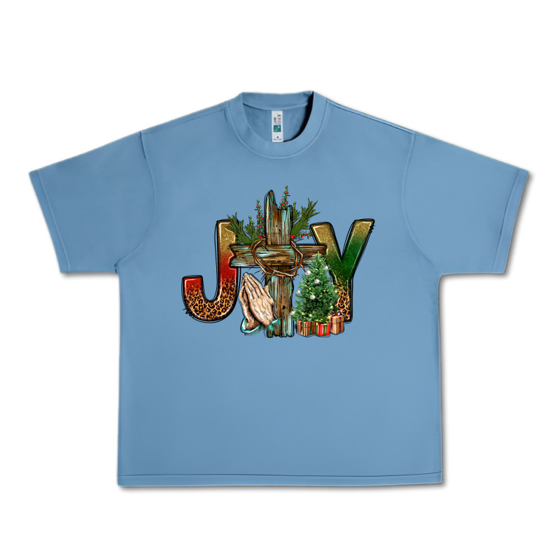 Joy Christmas With Cross Bbs Urban Heavy Tee by BundleAndBundleShop | Teevron