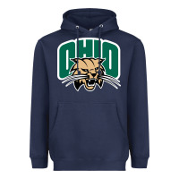 Navy ohio bobc Heavyweight Hoodie - linhVisuals