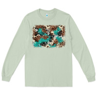 Matcha Cowhide Turquoise Glitter Long Sleeve Tee - FaDigitalArtStudio