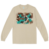 Mushroom Cowhide Turquoise Glitter Long Sleeve Tee - FaDigitalArtStudio