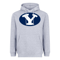 Heather Grey byu couga s Heavyweight Hoodie - linhVisuals