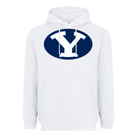 White byu couga s Heavyweight Hoodie - linhVisuals