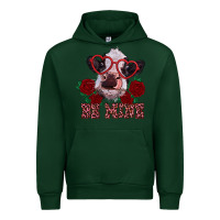 Forest Green be mine valentine's day calf Urban Hoodie - RanaPortraitStore