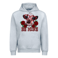 Heather Grey be mine valentine's day calf Urban Hoodie - RanaPortraitStore