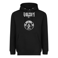 Black Volcom Style Heavyweight Hoodie - linhVisuals