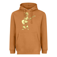 Meerkat cat playing guitar Heavyweight Hoodie - linhVisuals