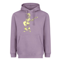 Lavender cat playing guitar Heavyweight Hoodie - linhVisuals