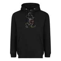 Black micke mouse tshirt Heavyweight Hoodie - linhVisuals
