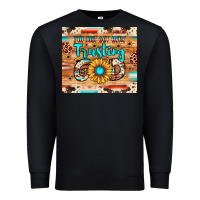 Black i'm just out here trusting god Premium Sweatshirt - JahusDesignShop