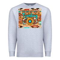 Heather Grey i'm just out here trusting god Premium Sweatshirt - JahusDesignShop